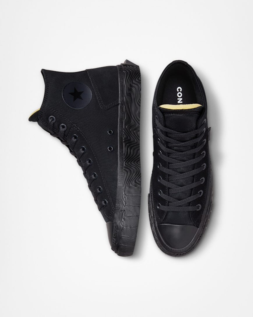 Tenisi Inalti Dama Converse Chuck Taylor Alt Star Wavy Negrii Gri Inchis Negrii | RO XGRIF819